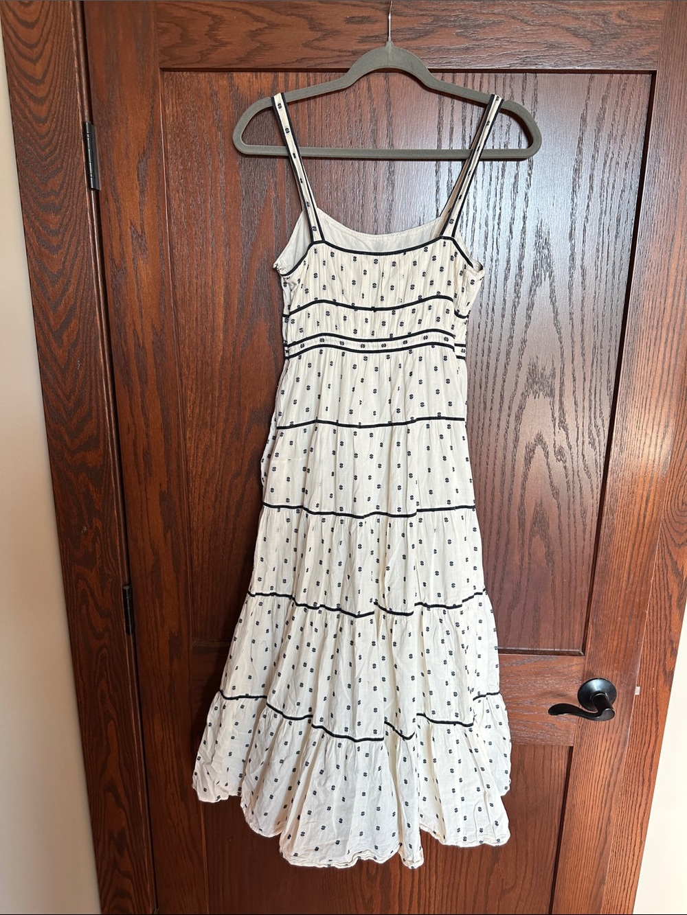 Ulla Johnson Clemente Dress
Elegant Cream Maxi Sundress with Black Sz 4 - Picture 12 of 15